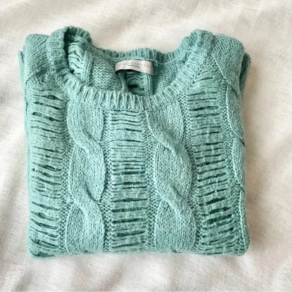 Stella McCartney Cable Knit Distressed Sweater Oversized - Picture 3 of 10